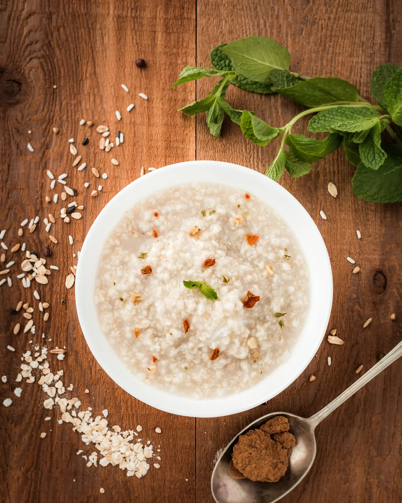 Un cuenco de gachas de avena