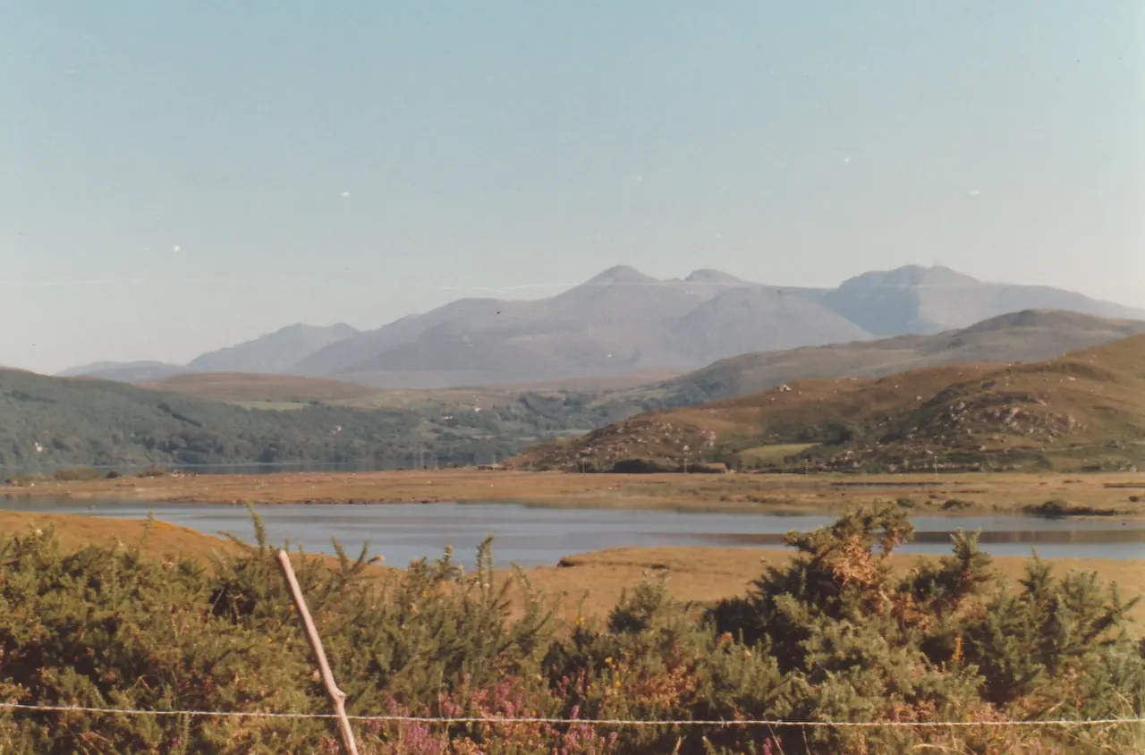 Carrauntoohil in the distance across Caragh Lake (photo from 1987)