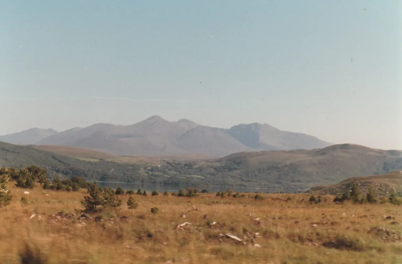 Carrauntoohil across Caragh Lake (photo from 1987)